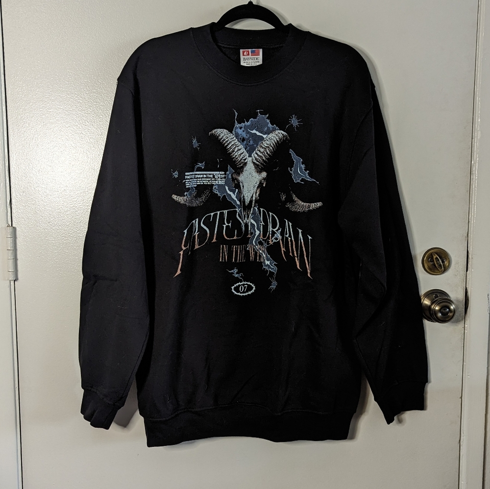 Julien Solomita Fastest Draw in the West crew neck sweatshirt L